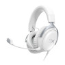HyperX Cloud III – Wired Gaming Headset, PC, PS5, Xbox Series X|S, Angled 53mm Drivers, DTS, Memory Foam, Durable Frame, Ultra-Clear 10mm Mic, USB-C, USB-A, 3.5mm – White